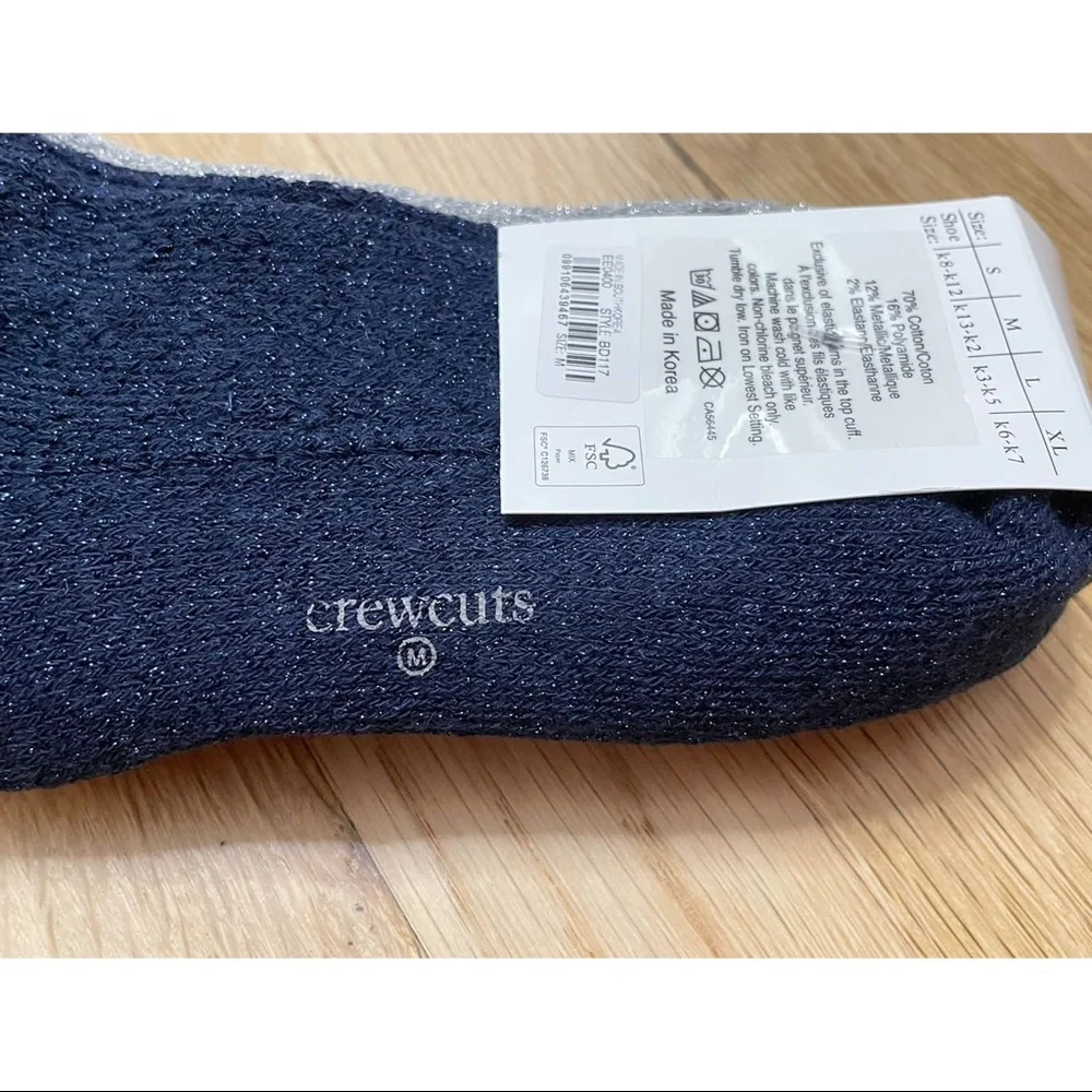 J. Crew Crewcuts Girl’s Pointelle Ankle Glitter Shimmer Socks Three-pack